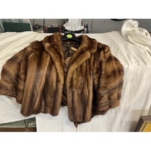 387 - Fur coat together with a mink jacket (mink A/F)