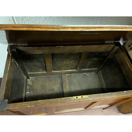 478 - Oak blanket box - Approx W: 76cm D: 41cm H: 49cm