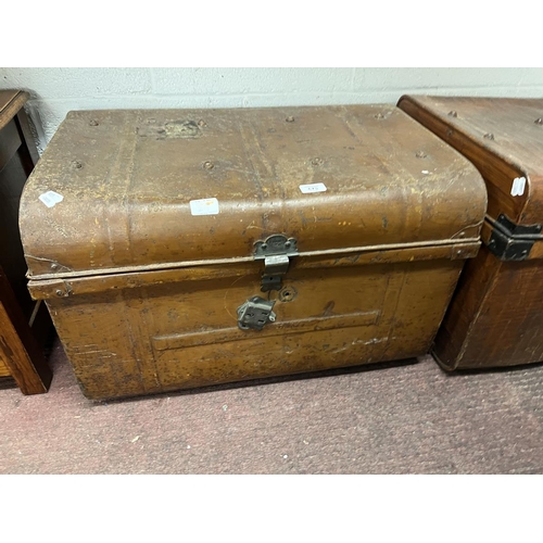 479 - 3 metal travelling chests