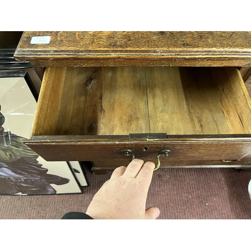 485 - Antique oak 2 over 3 chest of drawers - Approx W: 98cm D: 56cm H: 95cm