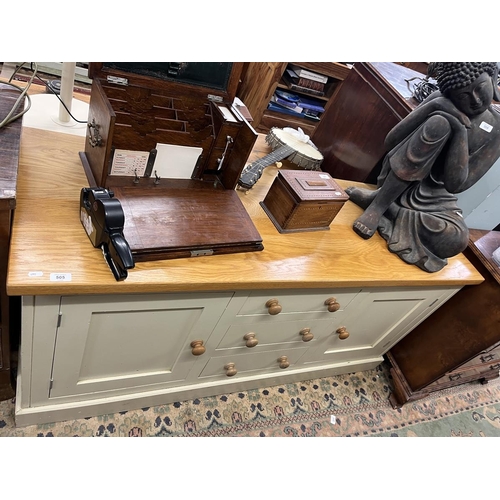 505 - Oak sideboard - Approx W: 160cm D: 56cm H: 76cm