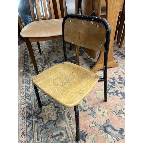 551 - Vintage childs school desk & chair