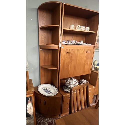 554 - G-Plan teak unit together with corner cupboard