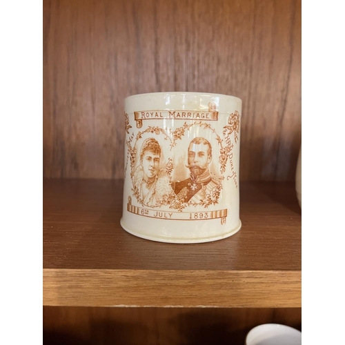 560 - 4 Coronation mugs to include 1 with misprint - Says May instead of Mary