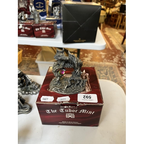 592 - Collection of pewter Myth & Magic figures