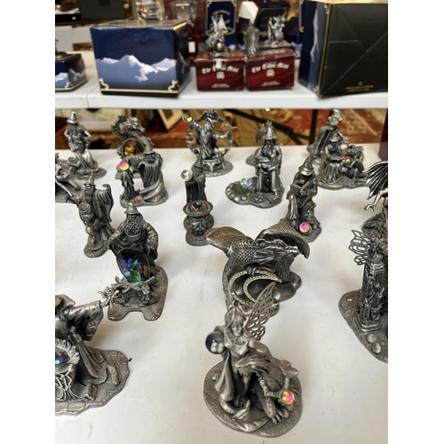 592 - Collection of pewter Myth & Magic figures