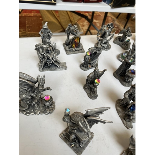 592 - Collection of pewter Myth & Magic figures