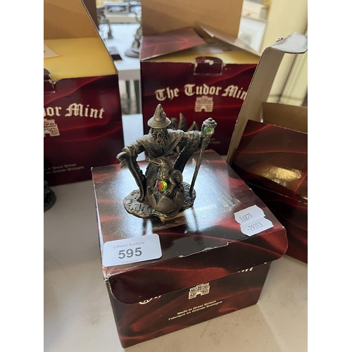 595 - Collection of pewter Myth & Magic figures - Collectors club and extravaganza pieces