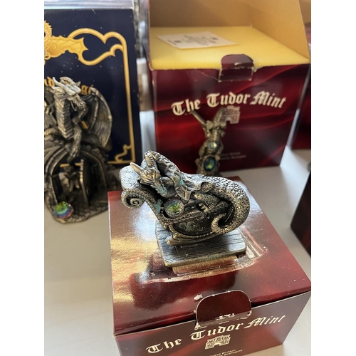 595 - Collection of pewter Myth & Magic figures - Collectors club and extravaganza pieces