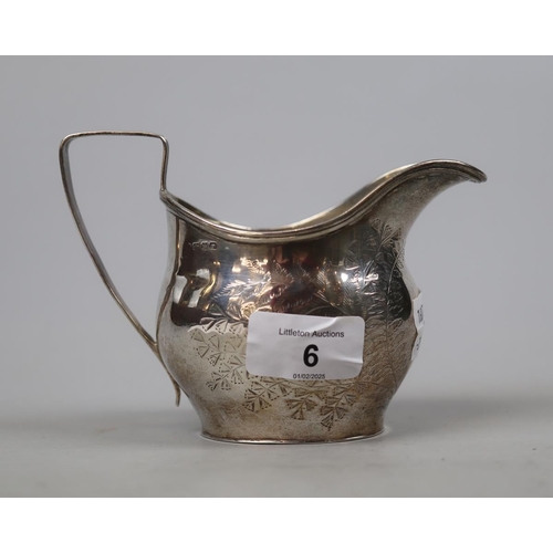 6 - Hallmarked silver cream jug - Approx 135g