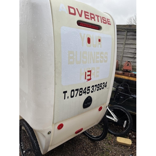 616 - Electric pedal assist 24v cargo trike in good working order