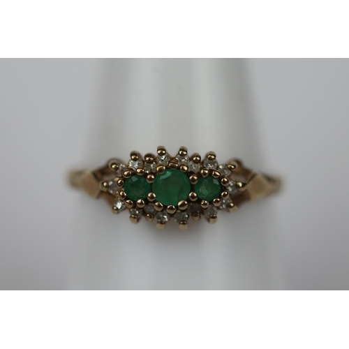 71 - 9ct gold stone set ring together with a 9ct gold turquoise set ring 