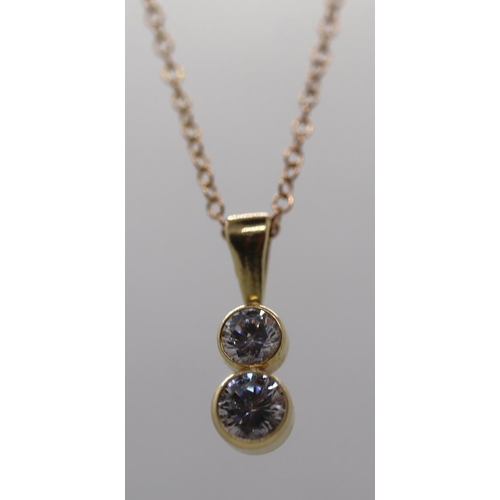 83 - 9ct gold necklace & 9ct gold earrings