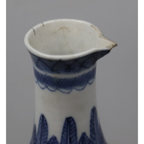 272 - Antique Chinese blue and white ewer landscape scene - Approx 20cm x 10cm