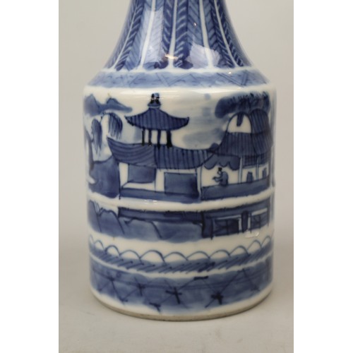 272 - Antique Chinese blue and white ewer landscape scene - Approx 20cm x 10cm