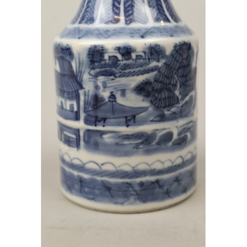 272 - Antique Chinese blue and white ewer landscape scene - Approx 20cm x 10cm