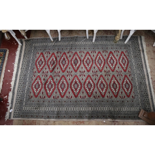 698 - 20thC Pakistan Bokhara - mori superfine quality, hand woven, wool on cotton, good condition. 192cm x... 