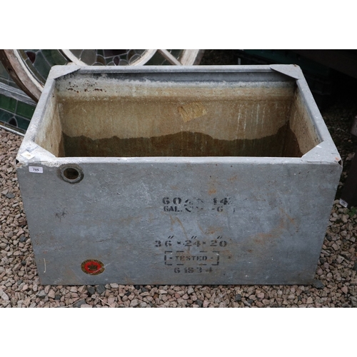 705 - Galvanised water tank