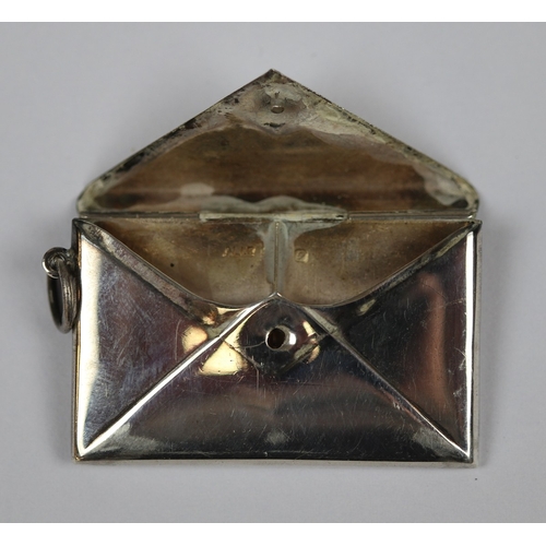 13 - Hallmarked silver 'envelope' stamp holder