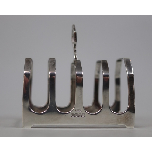 3 - Hallmarked silver toast rack