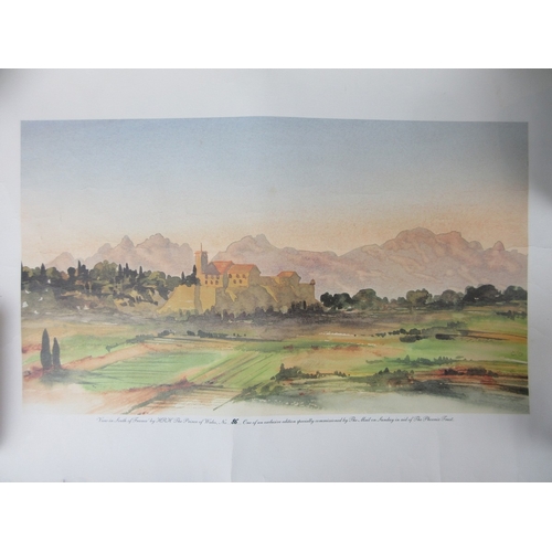 260 - L/E print - View of South of France by HRH The Prince of Wales