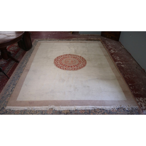 615 - Large woolen loom weave Asian rug - Possibly Khadi (Indian) - 300cm x 245cm