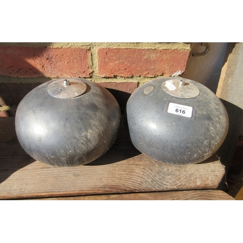 616 - Pair of garden candles