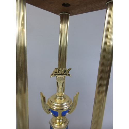 256 - 3 BMX sports trophies - Approx heights: 72cm