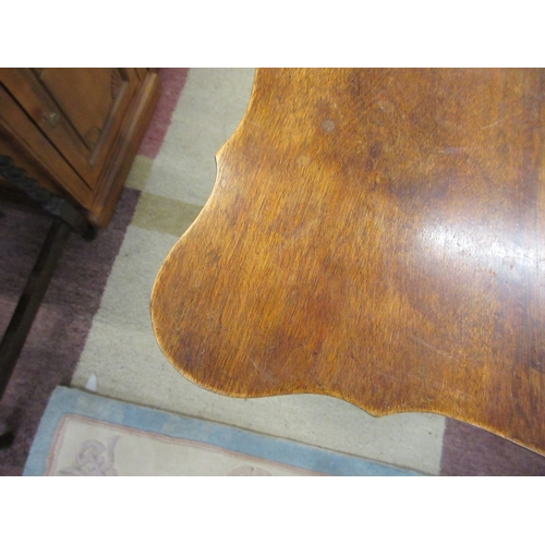 278 - Fine Edwardian occasional table with brass claw and glass ball feet