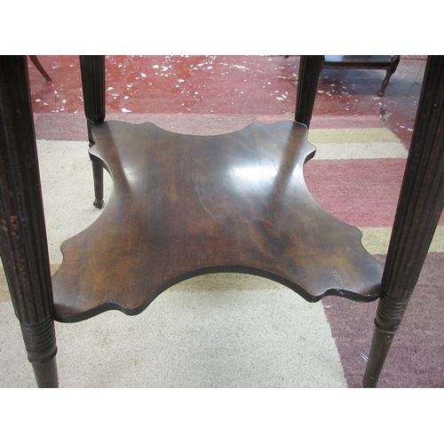 278 - Fine Edwardian occasional table with brass claw and glass ball feet