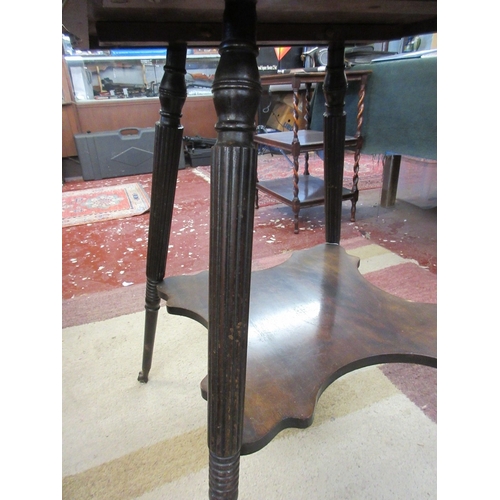 278 - Fine Edwardian occasional table with brass claw and glass ball feet