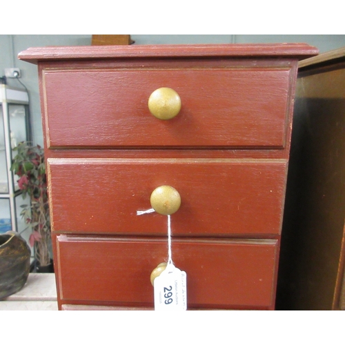 299 - Pair of identical table top, collectors 4 drawer cabinets