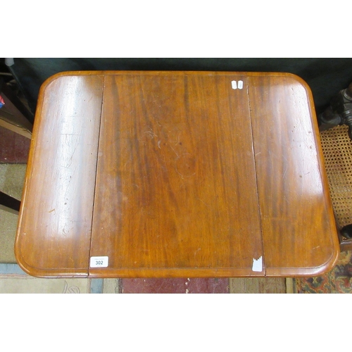 302 - Victorian drop leaf mahogany work table