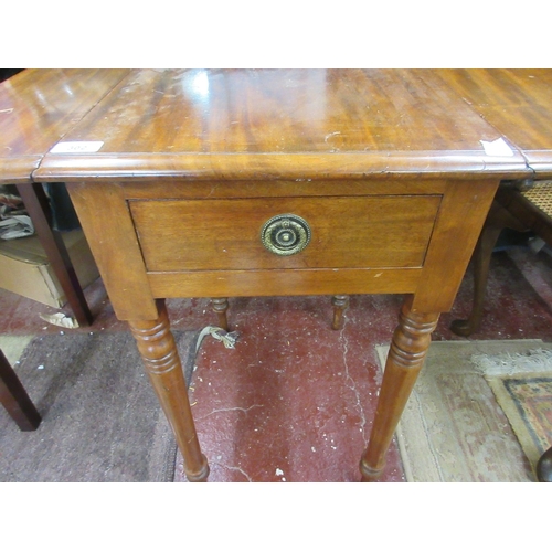 302 - Victorian drop leaf mahogany work table