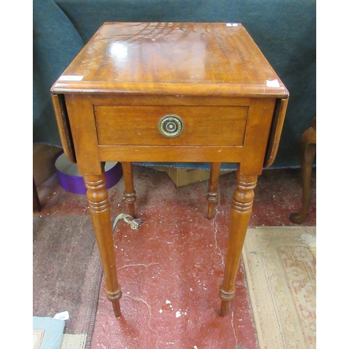 302 - Victorian drop leaf mahogany work table