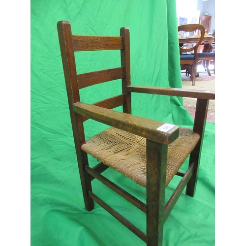 305 - Oak rush seated child's chair