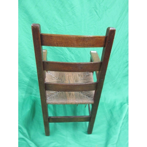 305 - Oak rush seated child's chair