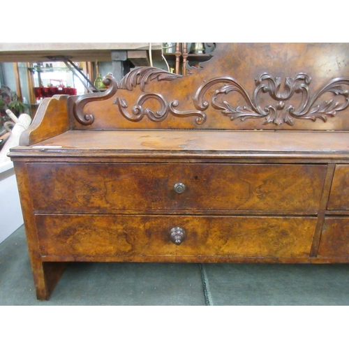 308 - Victorian burr walnut desk tidy