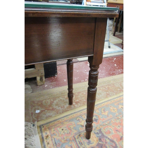 313 - Mahogany hall table with glass top