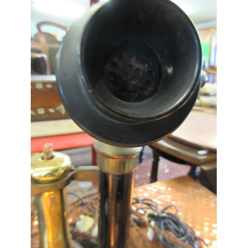 326 - Classic candlestick telephone together with a Bakelite telephone