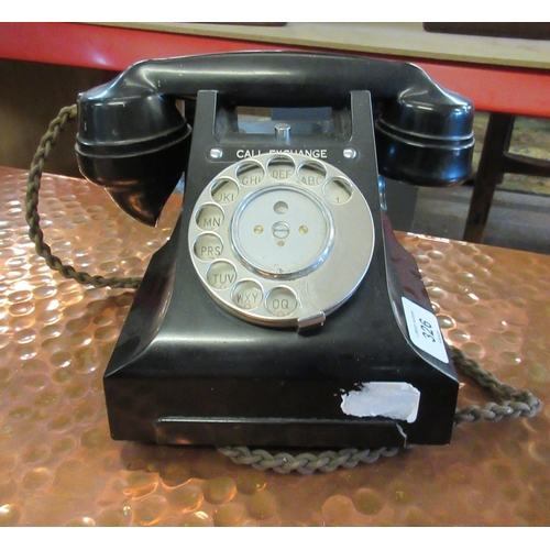 326 - Classic candlestick telephone together with a Bakelite telephone