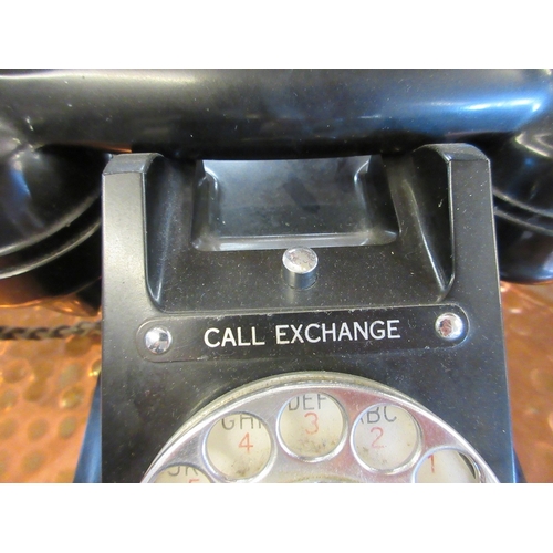 326 - Classic candlestick telephone together with a Bakelite telephone