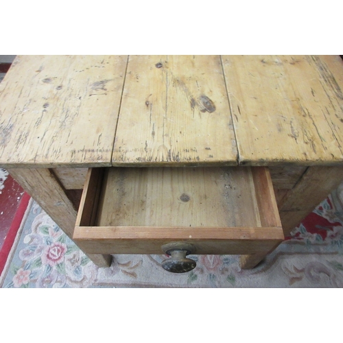 353 - Georgian pine table - L: 148cm W: 75cm H:76