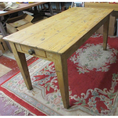 353 - Georgian pine table - L: 148cm W: 75cm H:76