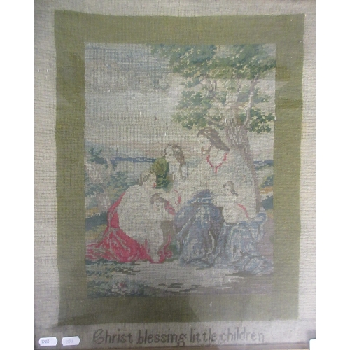 380 - Antique tapestry - Jesus Christ blessing little children