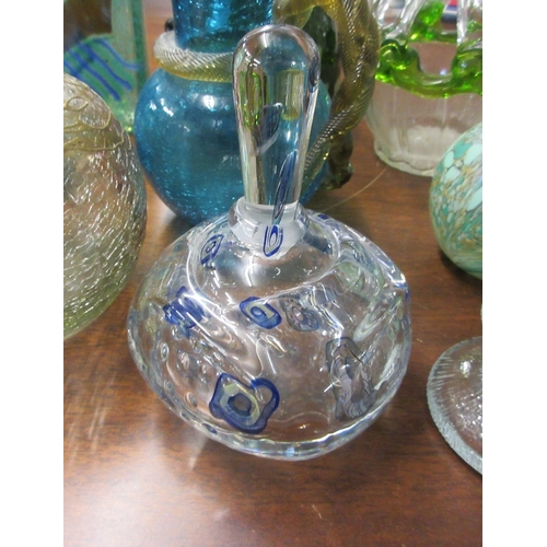 382 - Collection of glass to include paperweights candlesticks etc