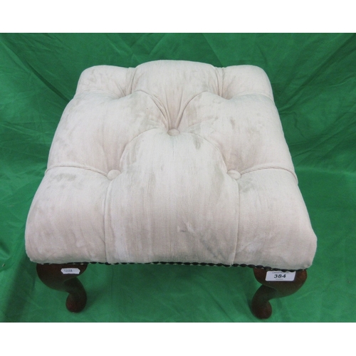 384 - Small cabriole leg footstool