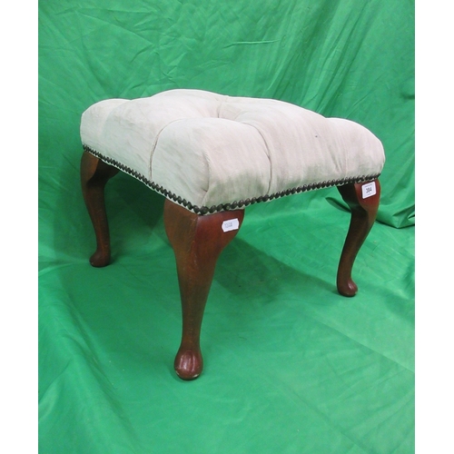 384 - Small cabriole leg footstool