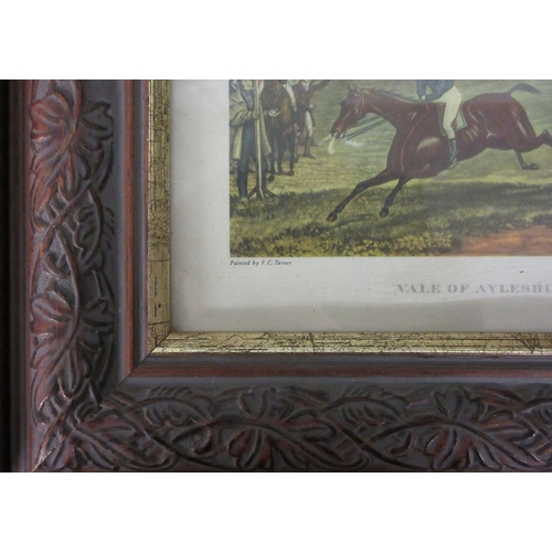 393 - 4 framed vale of Aylesbury steeple chase prints