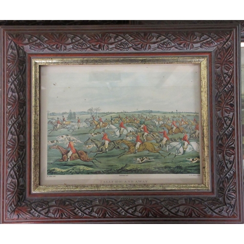 393 - 4 framed vale of Aylesbury steeple chase prints